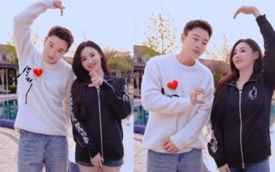 ​这破圈的友谊！贾乃亮张柏芝比心连拍