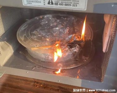 ​锡纸可以放微波炉吗，不可以(误放会导致微波炉内起电火花)