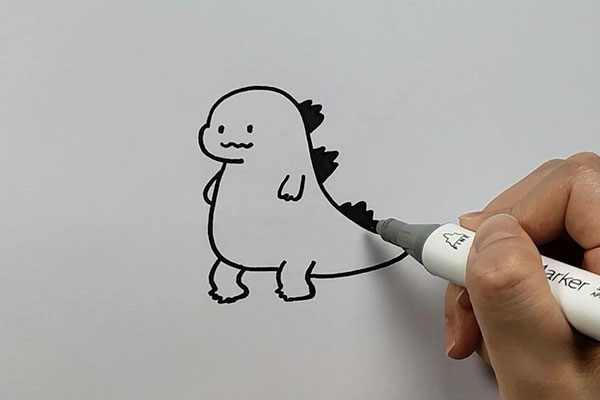 画哥斯拉的步骤 怎么画哥斯拉