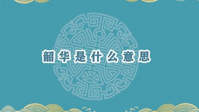 ​韶华是什么意思