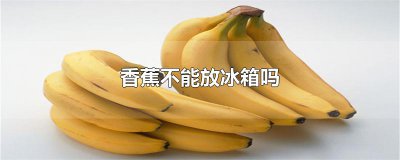 ​香蕉不能放冰箱吗