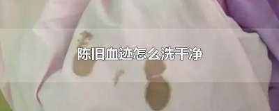 ​陈旧血迹怎么洗干净