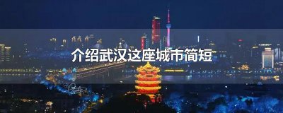 ​介绍武汉这座城市简短