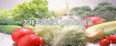 ​怎样去除蔬菜上的农药残留