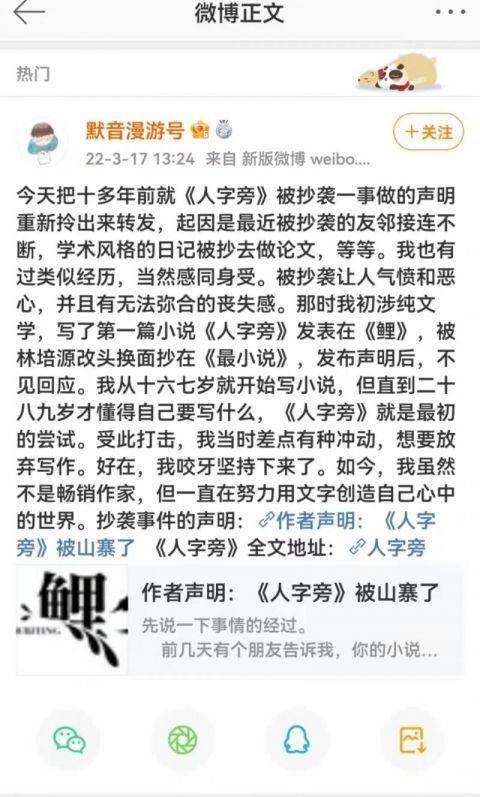 12年之后作家林培源抄袭公开道歉（林培源道歉抄袭事件）