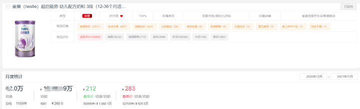 中国十大品牌奶粉排名（年度第一销量高达960万+）