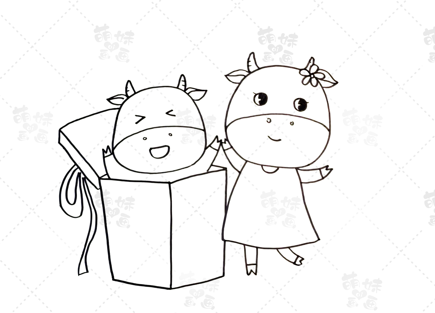 春节元素的简笔画（5款不同难度的春节主题画）