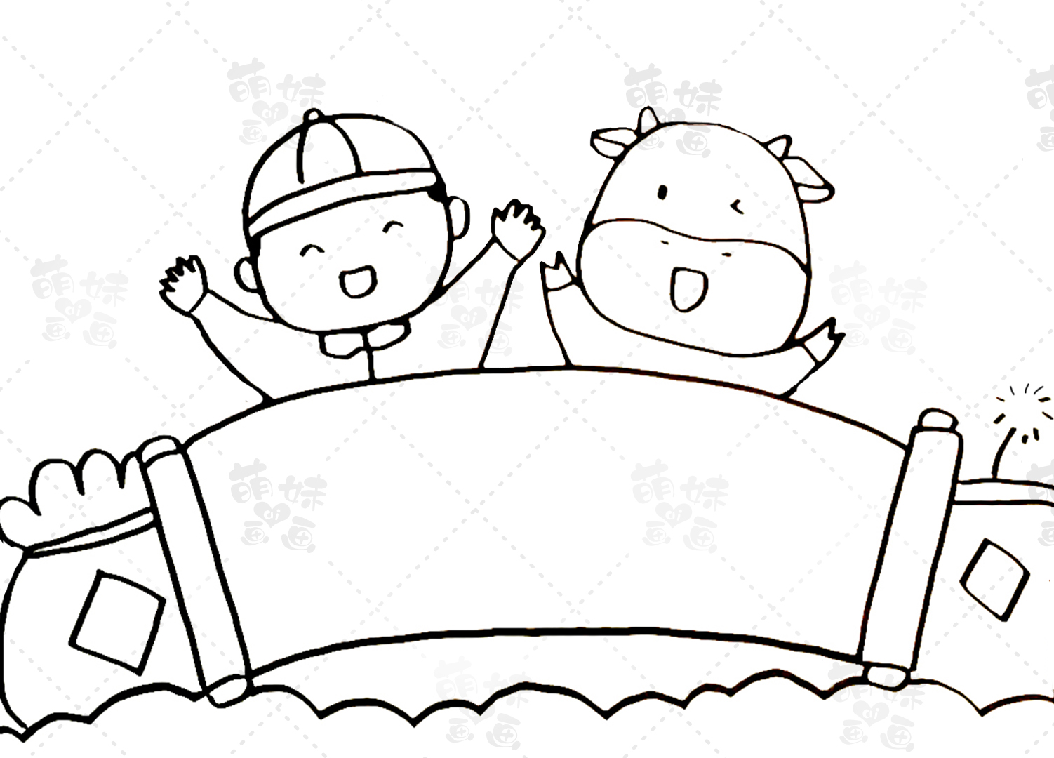 春节元素的简笔画（5款不同难度的春节主题画）