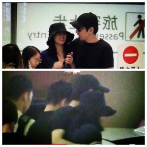 ​赵又廷甜蜜接机老婆高圆圆 牵手搂抱狂撒狗粮！