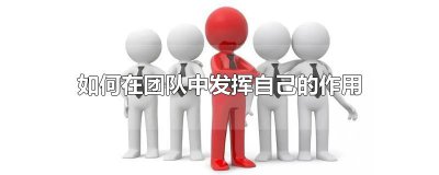 ​如何在团队中发挥自己的作用