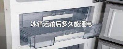 ​冰箱运输后多久能通电