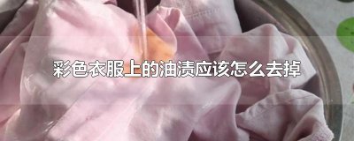 ​彩色衣服上的油渍应该怎么去掉