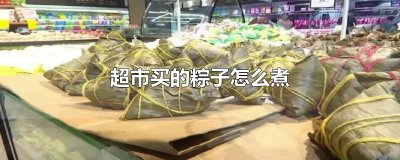 ​超市买的粽子怎么煮