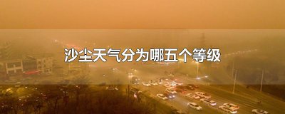 ​沙尘天气分为哪五个等级