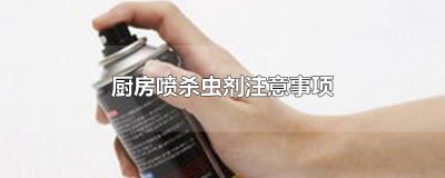 ​厨房喷杀虫剂注意事项