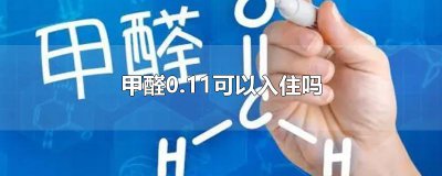 ​甲醛0.11可以入住吗