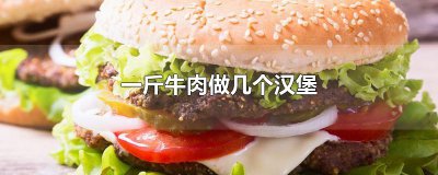 ​一斤牛肉做几个汉堡