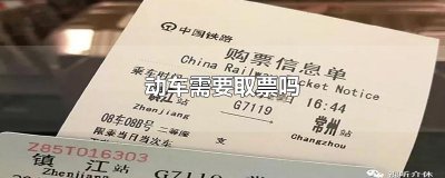 ​动车需要取票吗