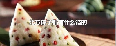 ​北方粽子都有什么馅的