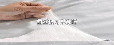 ​蚕丝被可以洗吗