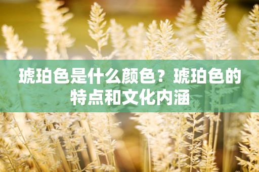 琥珀色是什么颜色？琥珀色的特点和文化内涵