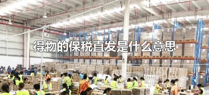 得物的保税直发是什么意思 得物的保税直发是什么意思