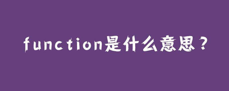 function是什么意思啊（function是什么意思）