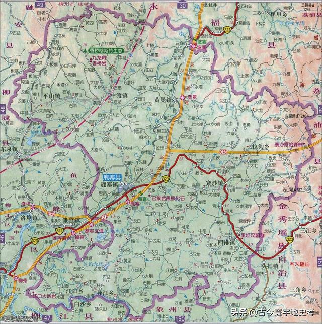 广西地区各市县地图（广西壮族自治区各市）(98)