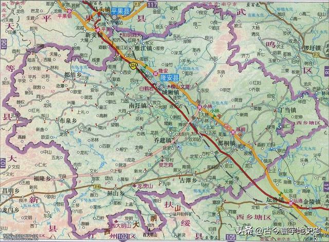 广西地区各市县地图（广西壮族自治区各市）(10)