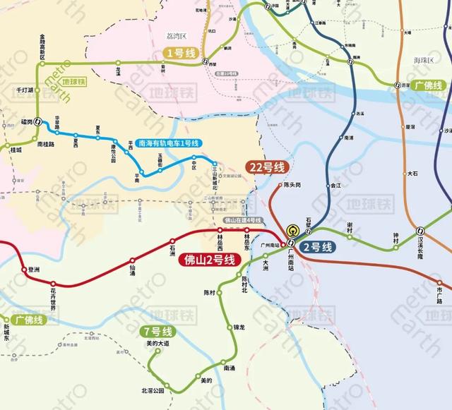 最新开通的广州地铁线路图（广州轨道交通运营）(11)