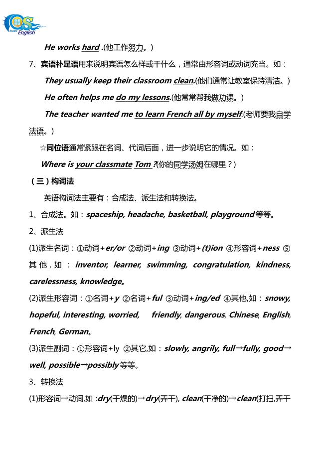 初中英语100个常用语法(最完整的初中英语语法大全汇总)(4)