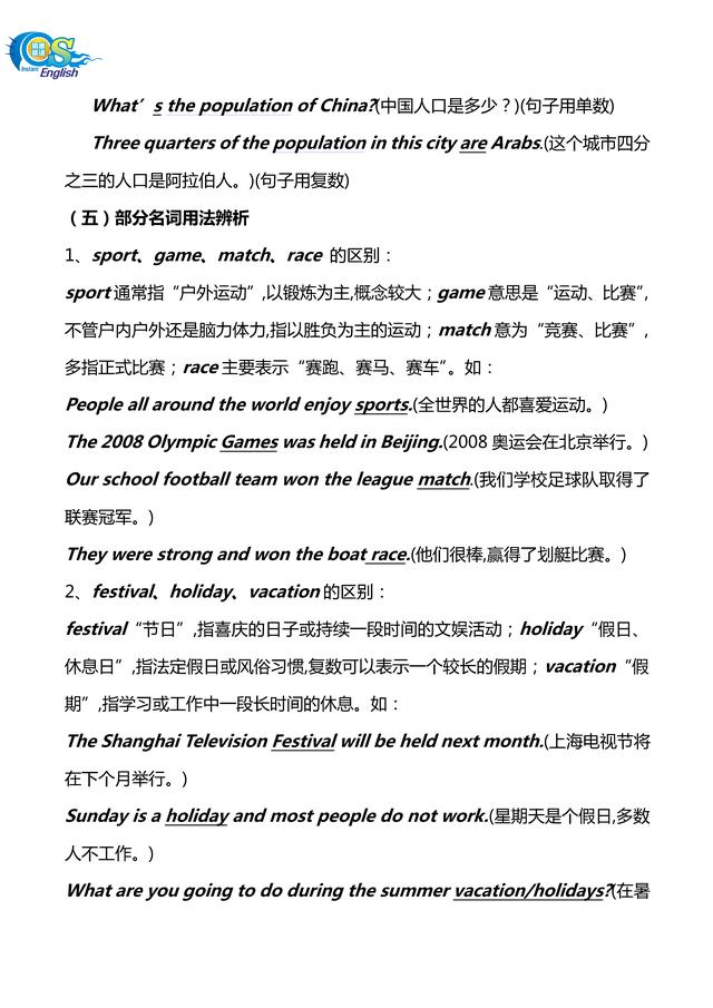初中英语100个常用语法(最完整的初中英语语法大全汇总)(10)