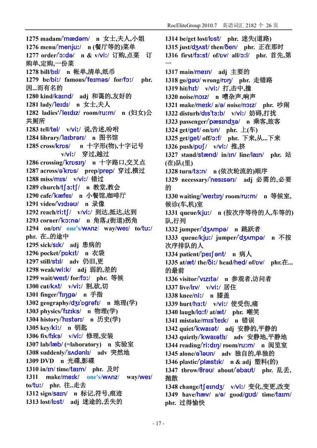 初中英语单词表大全可打印(初中英语单词表2182个)(17)
