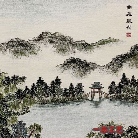 西湖简笔画图片大全