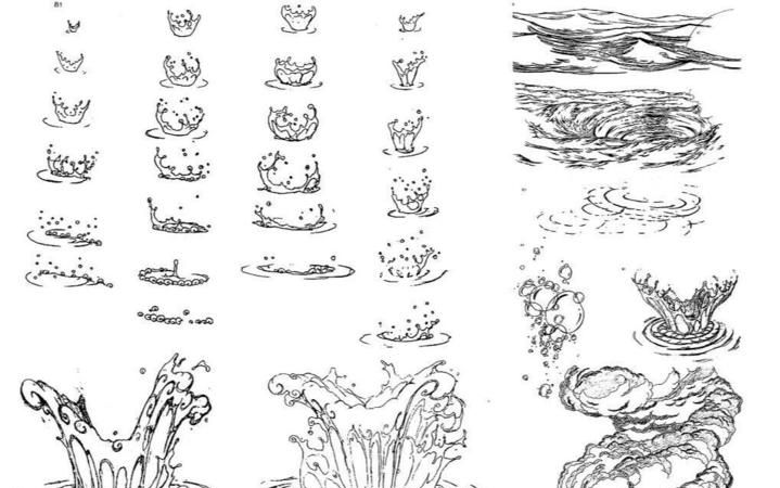 河里的波浪怎么画