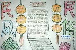 春节民风民俗手抄报简单漂亮