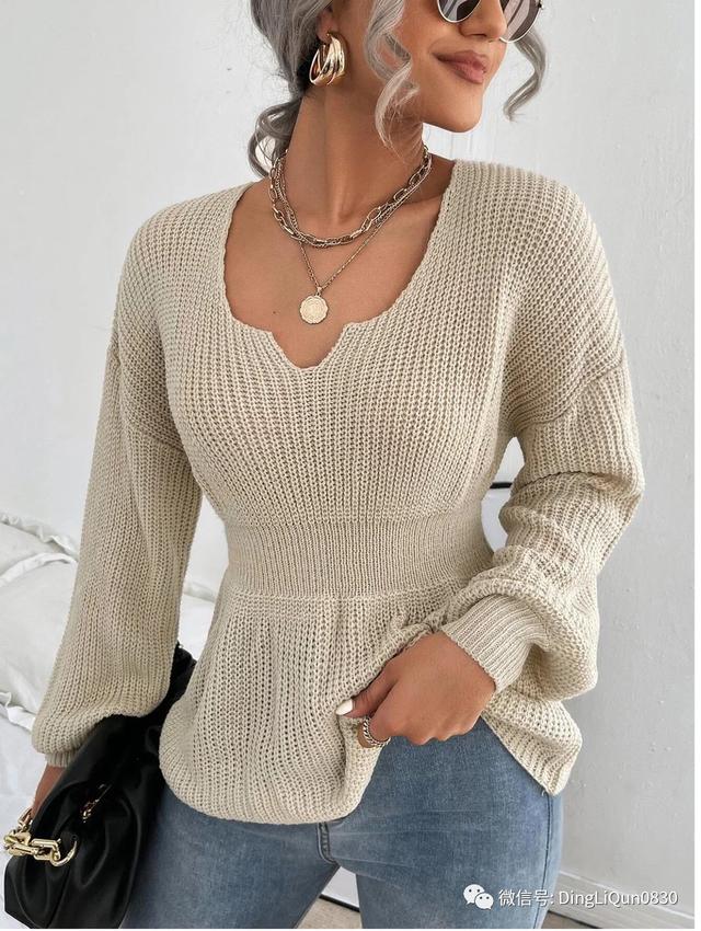 长袖针织衫搭衬衫（10款别致的针织衬衫）(1)