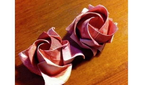 如何折玫瑰花，如何用百元大钞折玫瑰花？图52