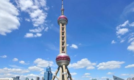 东方明珠塔高度,东方明珠塔的面积相当于什么图1