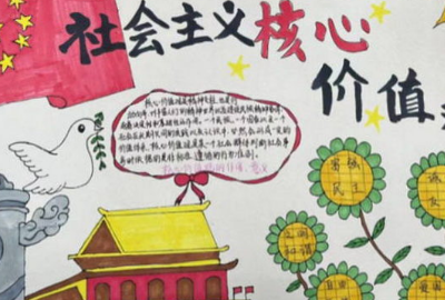 社会主义核心价值观手抄报,小学生核心价值观手抄报内容 简单图3