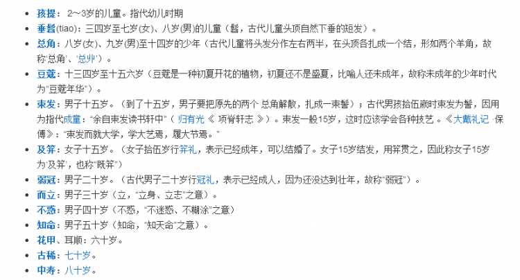 古代总角指的是多大年龄