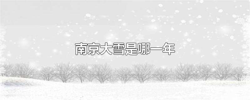 南京大雪是哪一年(南京下雪开车的注意事项)