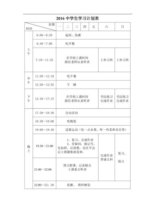 怎么为自己制定学习和生活计划