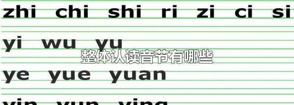 整体认读音节有哪些,一年级整体认读音节有哪些字母?图4