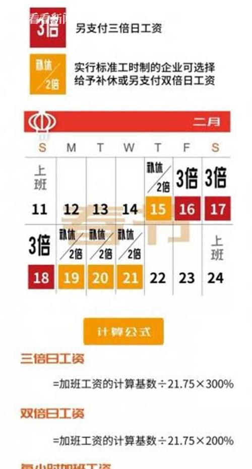 春节法定假日休假有工资吗:过年放假期间有工资