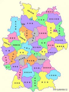 ​德国各州州旗地图（德国区化地图45区专版）