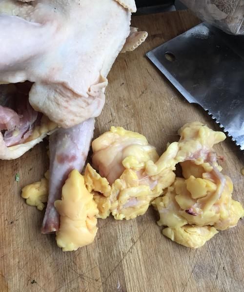 鸡肉里有黄色硬块