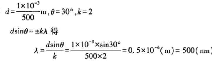 光栅常数d怎么算(光栅常数一般是多少)