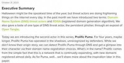 ​安全公司：有黑客勾结短网址服务商 Prolific Puma，进行钓鱼诈骗