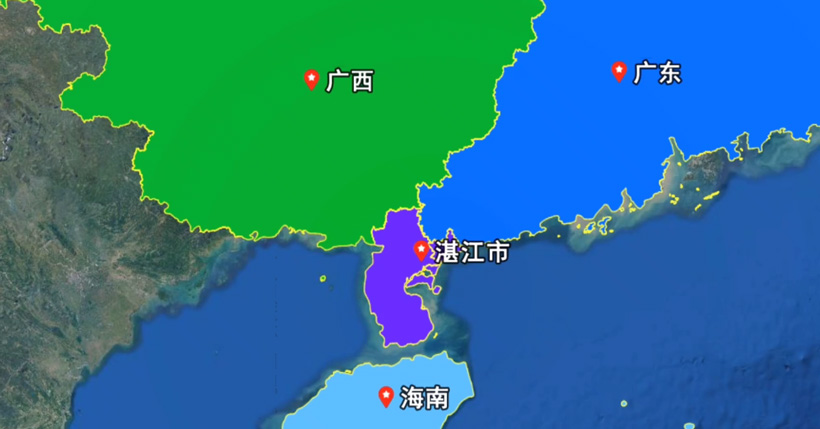 湛江位于广东省的哪个位置（湛江属于哪个省）